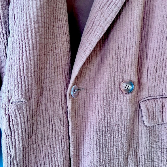 Forever 21 Deep Coral/Light Red Brick Double-Breasted Blazer - Picture 4 of 5